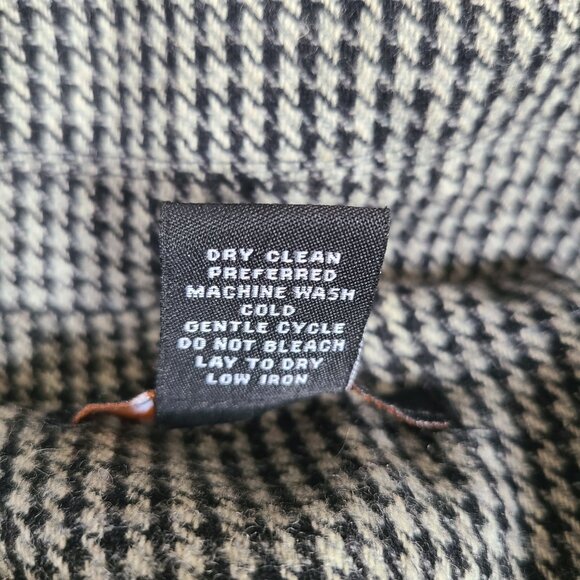 Robert Louis Womens Houndstooth Wool Blend Peacoat Driving Jacket Size L - Picture 5 of 10